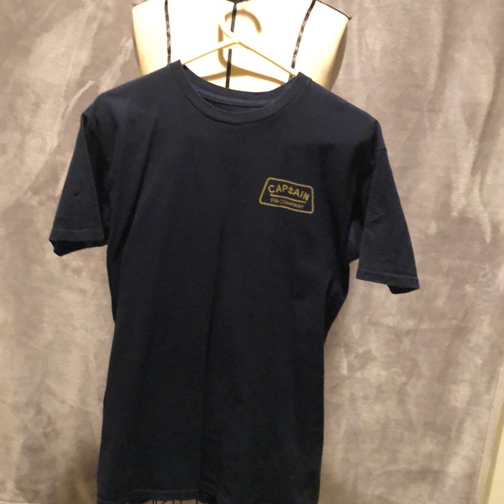 Navy and gold detail t-shirt
